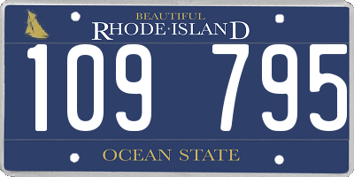 RI license plate 109795