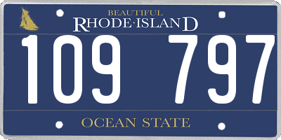 RI license plate 109797
