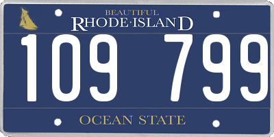 RI license plate 109799