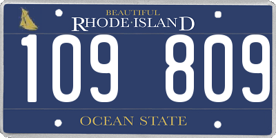 RI license plate 109809