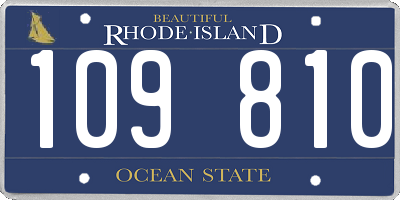 RI license plate 109810