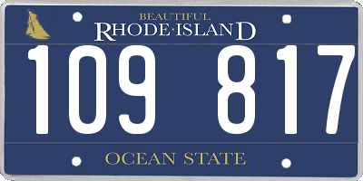 RI license plate 109817