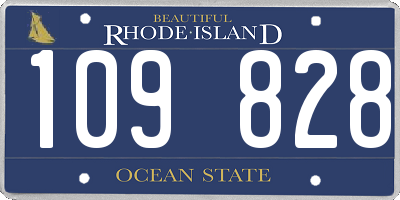 RI license plate 109828