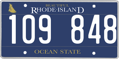 RI license plate 109848