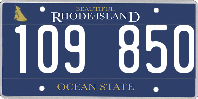 RI license plate 109850