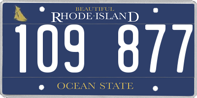 RI license plate 109877
