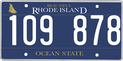 RI license plate 109878
