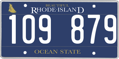 RI license plate 109879