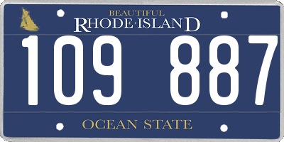 RI license plate 109887