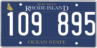 RI license plate 109895