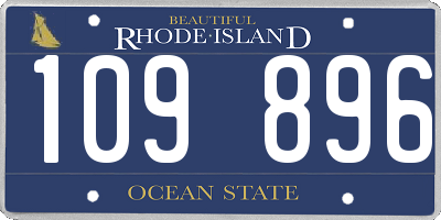 RI license plate 109896