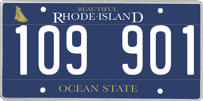 RI license plate 109901