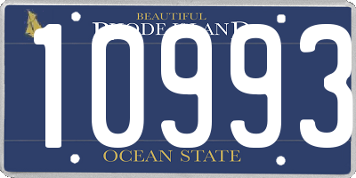 RI license plate 10993