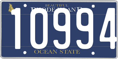 RI license plate 10994
