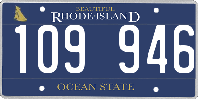RI license plate 109946