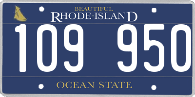 RI license plate 109950