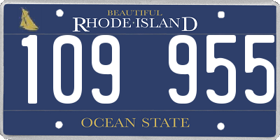 RI license plate 109955