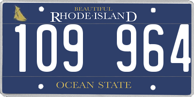 RI license plate 109964