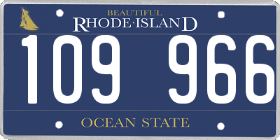 RI license plate 109966
