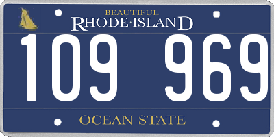 RI license plate 109969