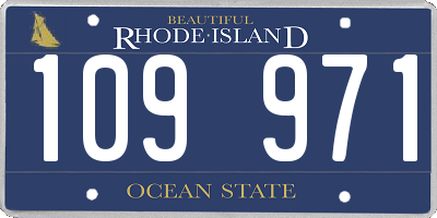 RI license plate 109971