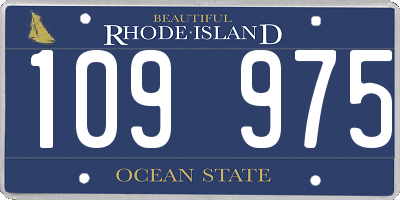 RI license plate 109975