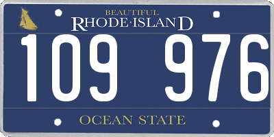 RI license plate 109976
