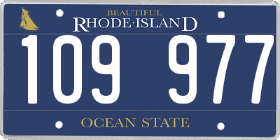 RI license plate 109977