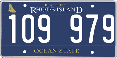 RI license plate 109979