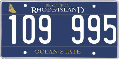 RI license plate 109995