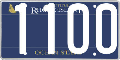 RI license plate 1100