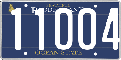 RI license plate 11004