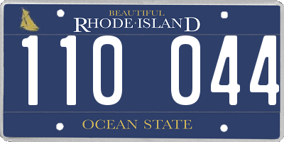 RI license plate 110044