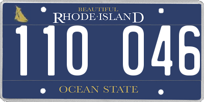 RI license plate 110046