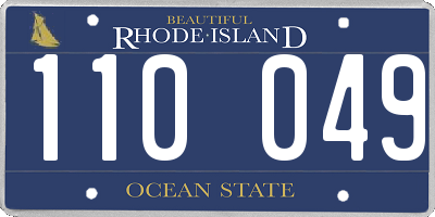 RI license plate 110049