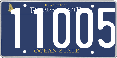RI license plate 11005