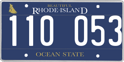 RI license plate 110053