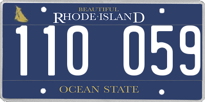 RI license plate 110059