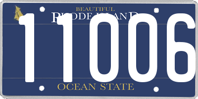 RI license plate 11006