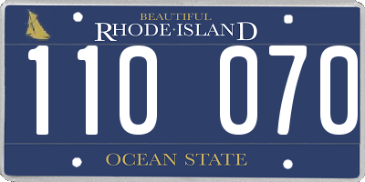 RI license plate 110070