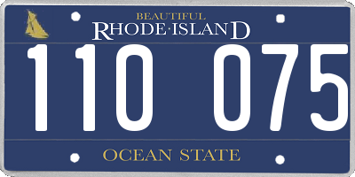 RI license plate 110075