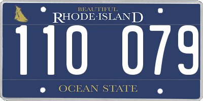 RI license plate 110079