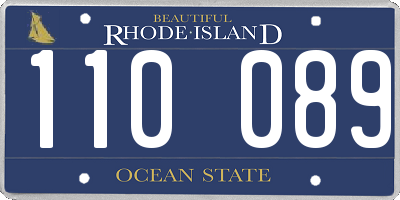 RI license plate 110089