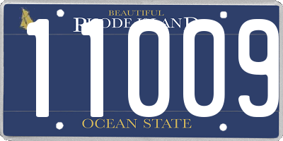 RI license plate 11009