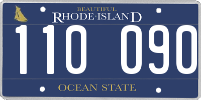 RI license plate 110090