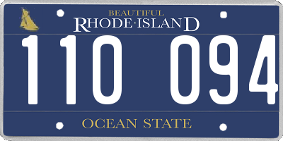 RI license plate 110094