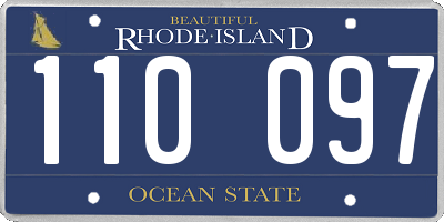 RI license plate 110097