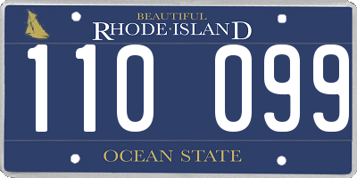 RI license plate 110099