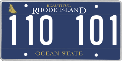 RI license plate 110101