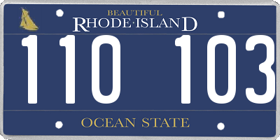 RI license plate 110103